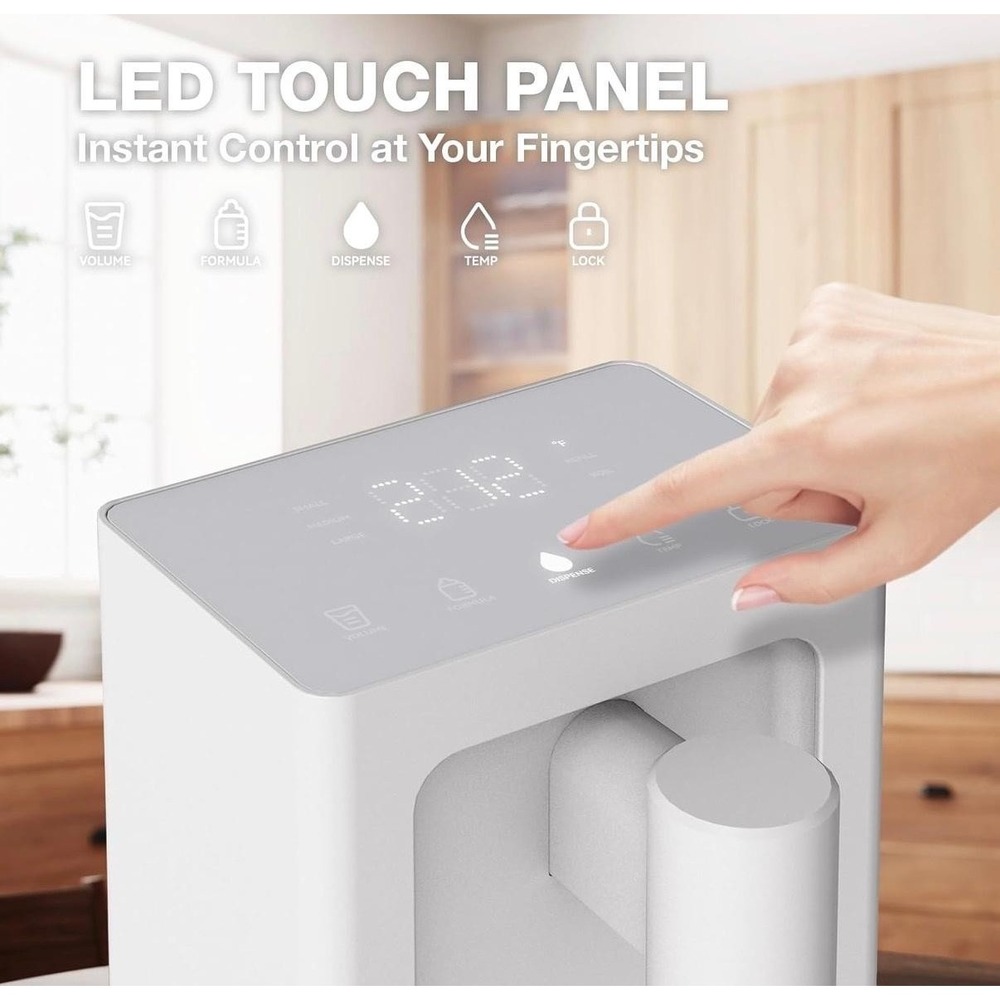 AIRHOP 3L Instant Hot Water Dispenser Countertop LED Touch Panel White Open Box - Picture 3 of 10